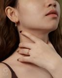  Bông tai khoen tròn gắn charm thánh giá treo tòng teng | Gix Jewel 