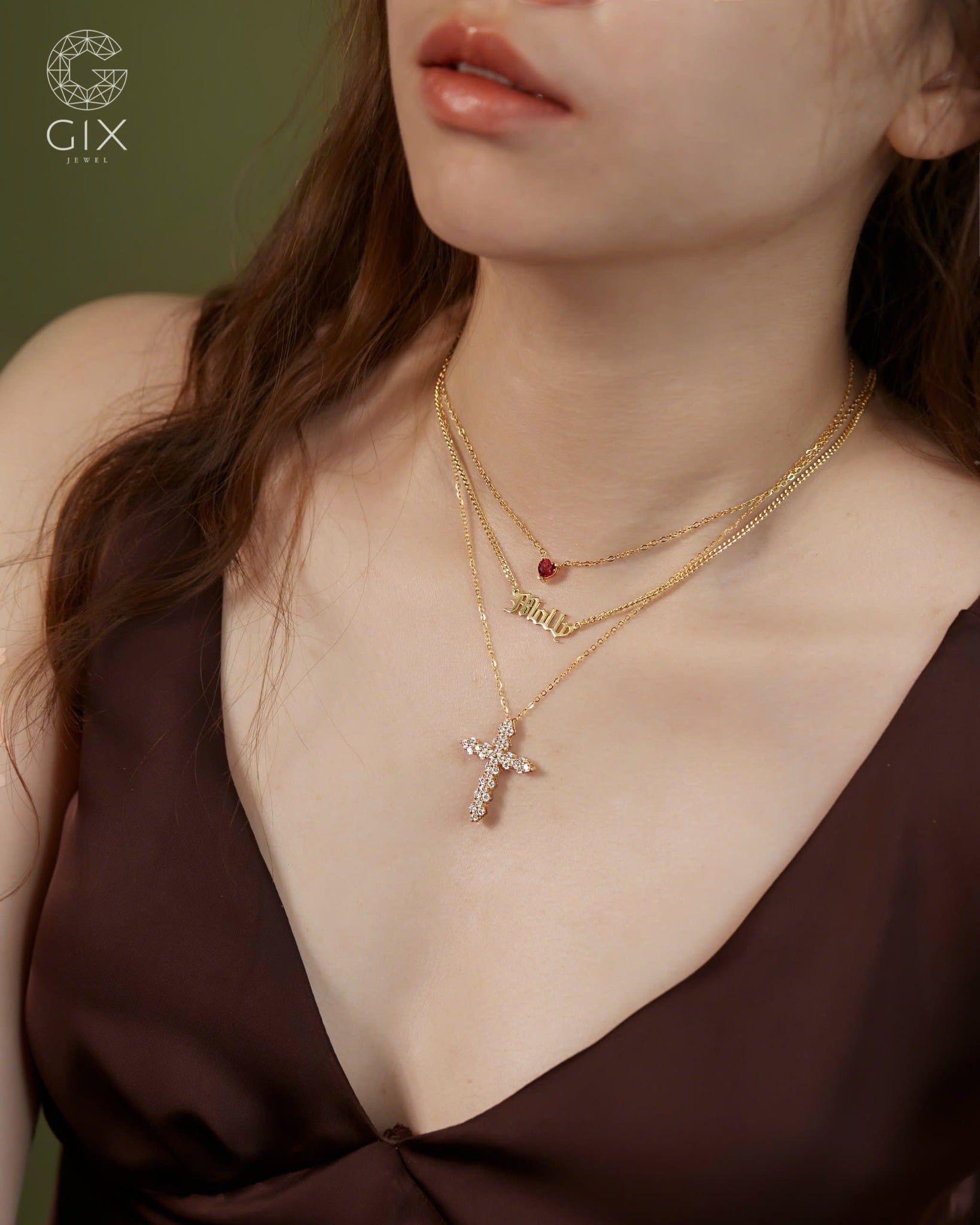  Dây chuyền thánh giá kim cương vàng trắng 18k & bạc đẹp cho nam nữ | Gixjewel 