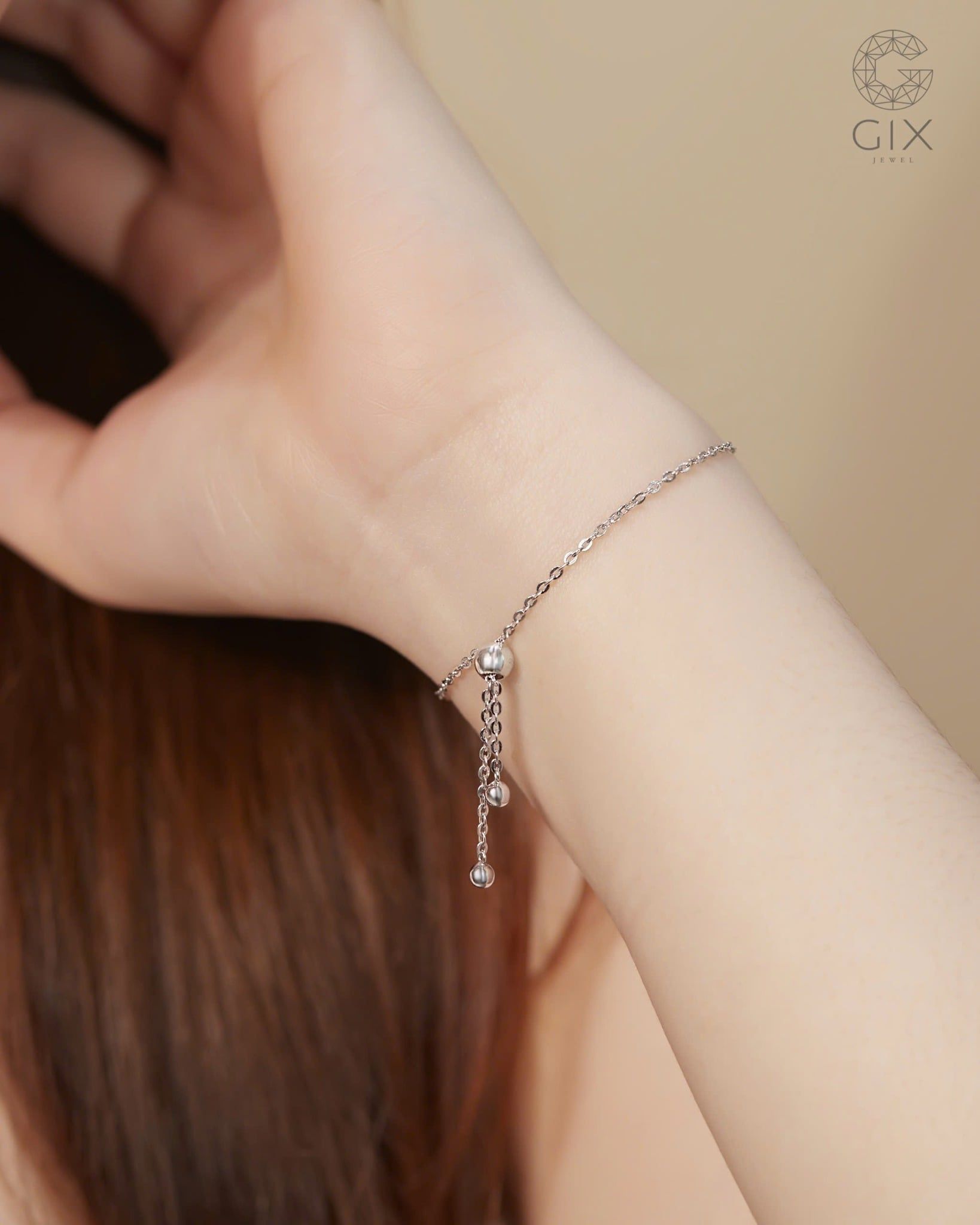  Lắc tay thánh giá vàng tây 18k đẹp sợi mảnh đính đá | Gix Jewel 