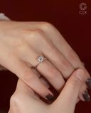  Nhẫn đính hôn đơn giản vàng trắng đính đá cao cấp | Gix Jewel 