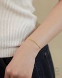  Lắc tay đôi nam nữ vàng & bạc đẹp khoen lật unisex bản lớn khắc tên Gix Jewel 