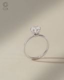  Nhẫn đính hôn đơn giản vàng trắng đính đá cao cấp | Gix Jewel 