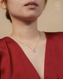  Dây chuyền tim đính kim cương tấm vàng tây sợi mảnh cho nữ | Gix Jewel 