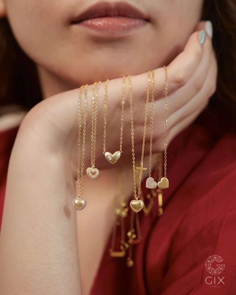  Vòng cổ trái tim vàng 18k sợi mảnh cho nữ | Gix Jewel 