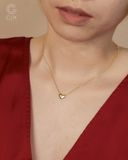  Dây chuyền tim phồng vàng tây 18k cho nữ đính đá | Gix Jewel 