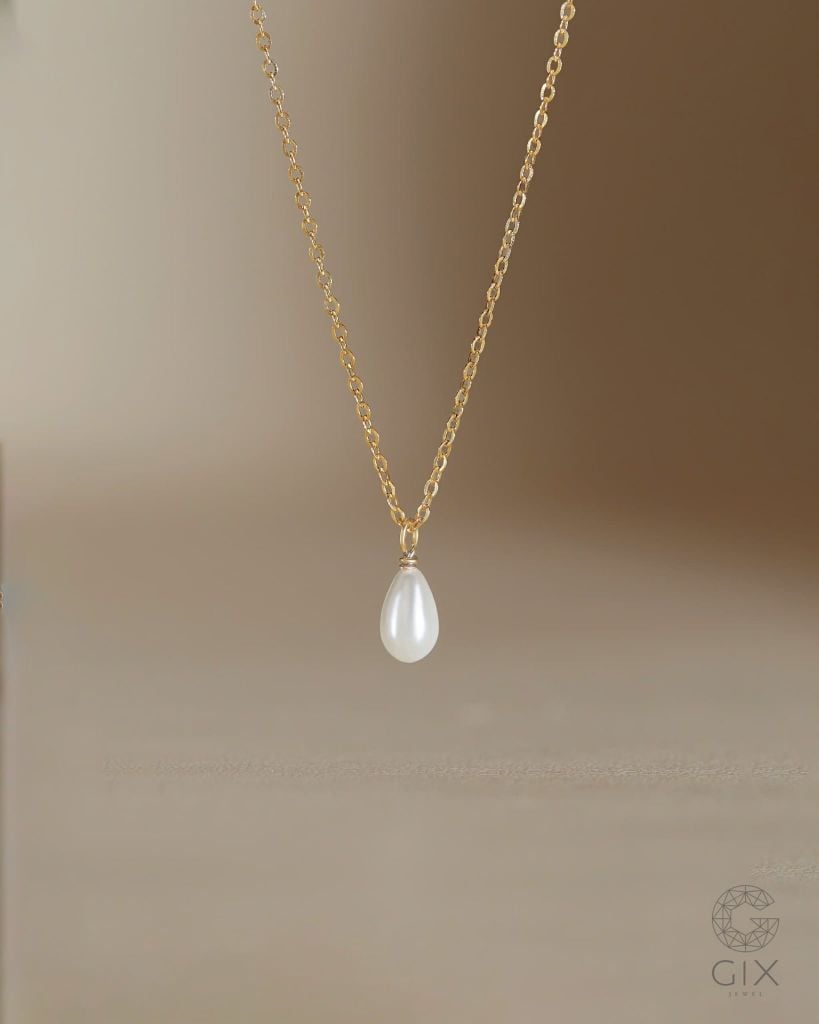  Dây chuyền ngọc trai vàng tây 18k & bạc mạ vàng đẹp cho nữ | Gix Jewel 