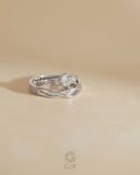  Nhẫn cưới bạch kim vàng ý đẹp kiểu độc đáo gắn kim cương Gix Jewelry 