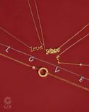  Dây chuyền chữ love vàng tây nữ đẹp đính đá cao cấp | Gix Jewel 