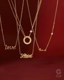  Dây chuyền khắc chữ love vàng tây cho nữ | Gix Jewel 