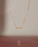  Dây chuyền chữ love vàng tây nữ đẹp đính đá cao cấp | Gix Jewel 