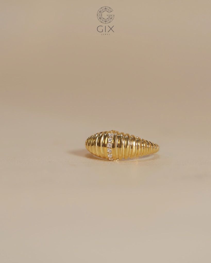  Nhẫn vàng nữ 10k, 14k, 18k Croissant sang trọng | Gix Jewel 