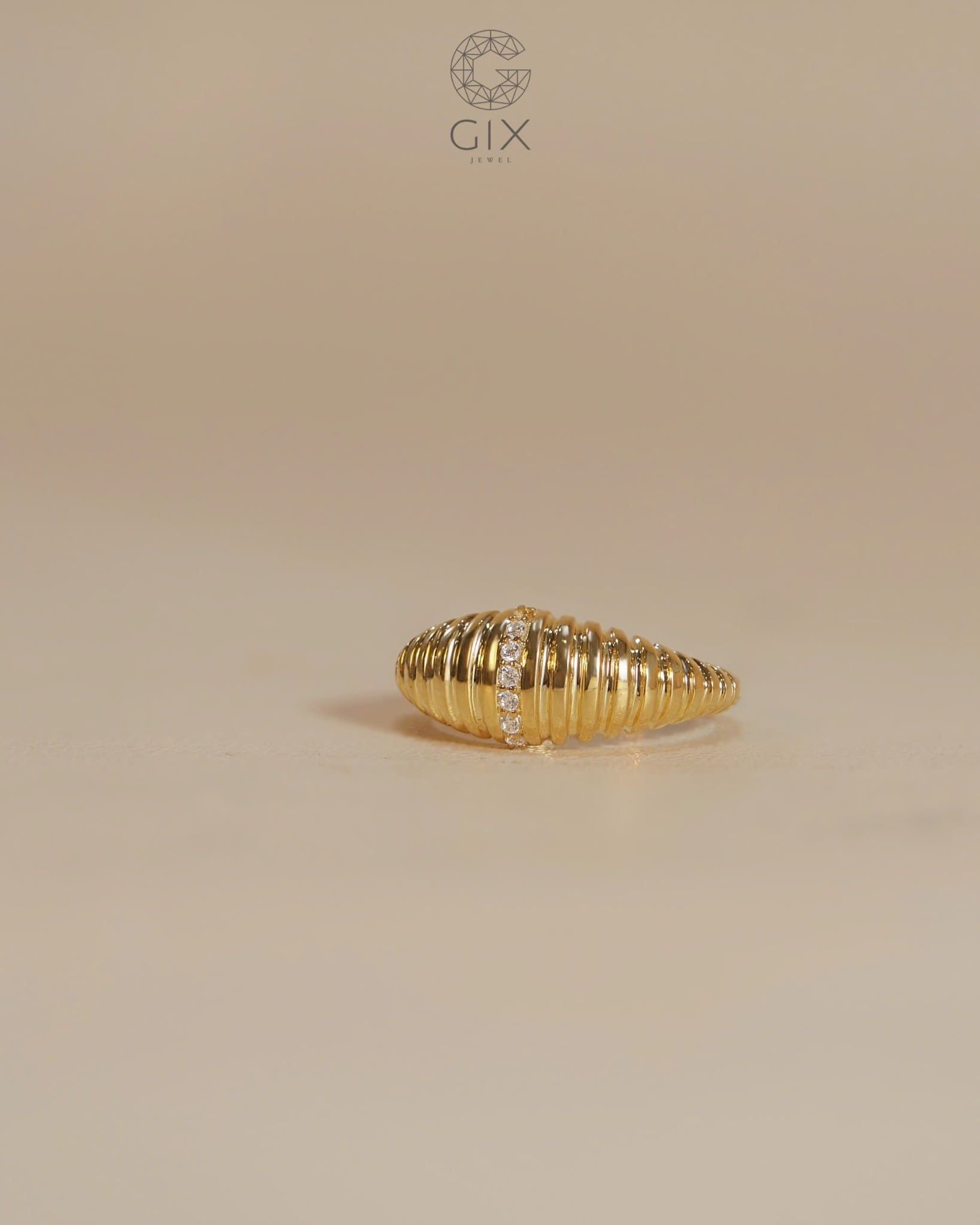  Nhẫn vàng nữ 10k, 14k, 18k Croissant sang trọng | Gix Jewel 
