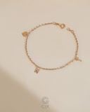  Lắc tay chữ cái theo yêu cầu sợi chữ cong mảnh vàng tây & bạc 925 | Gix Jewel 
