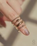  Nhẫn vàng nữ họa tiết hình hoa tiny đẹp | Gix Jewel 