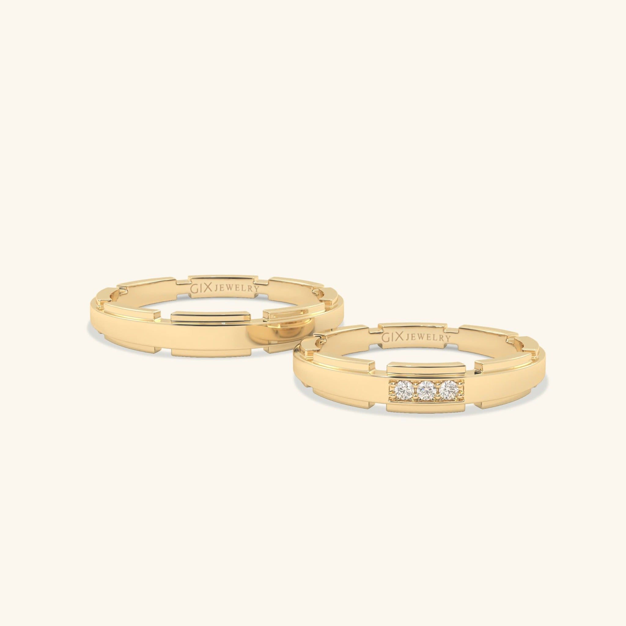 Nhẫn cưới vàng thiết kế riêng - GCR25050164 | Gix Jewel 