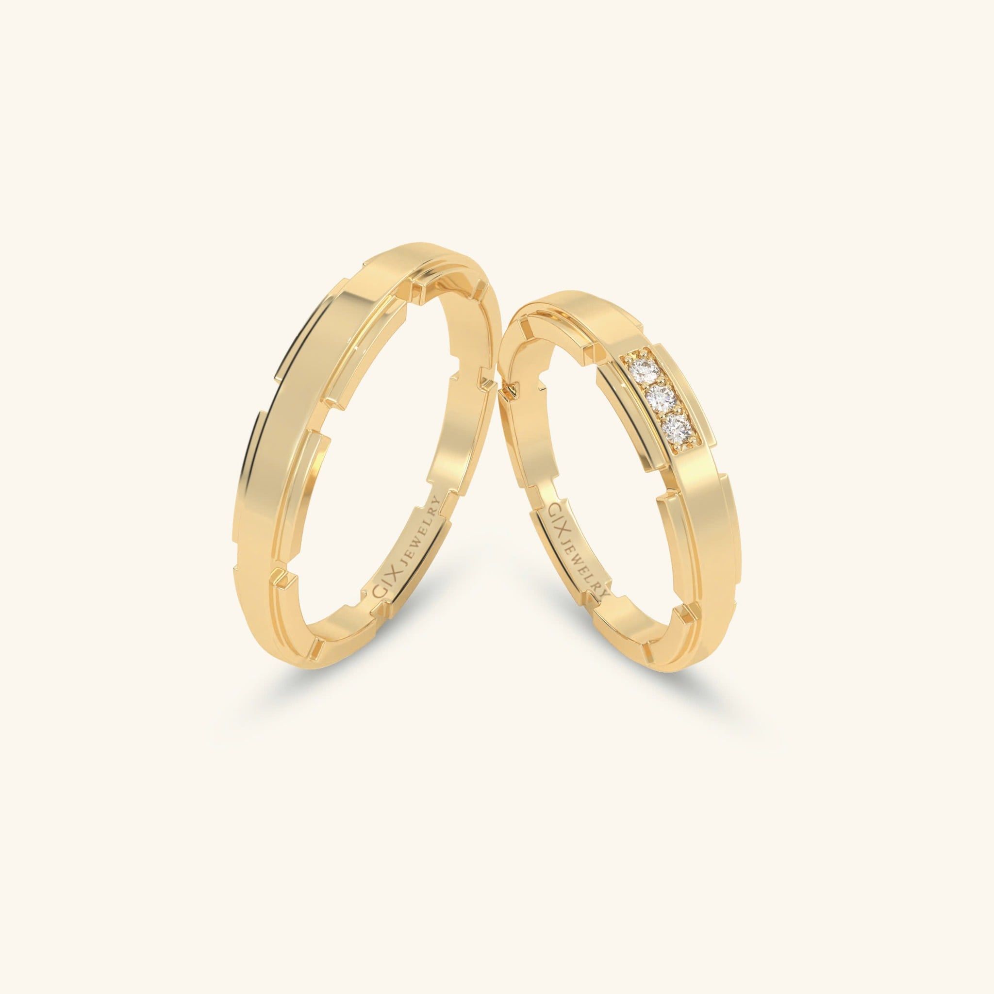  Nhẫn cưới vàng thiết kế riêng - GCR25050164 | Gix Jewel 