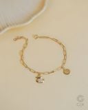  Vòng tay mắc xích vàng tây & bạc 925  gắn charm theo yêu cầu | Gix Jewel 
