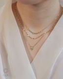  Dây chuyền hoa 4 cánh vàng tây 18k sợi mảnh đẹp | Gix Jewel 