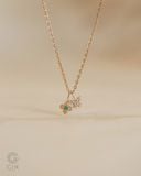  Dây chuyền vàng tây sợi mảnh mặt bướm & hoa đính đá | Gix Jewel 