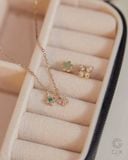  Dây chuyền vàng tây sợi mảnh mặt bướm & hoa đính đá | Gix Jewel 