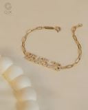  Vòng tay mắc xích vàng tây & bạc 925 gắn số theo yêu cầu | Gix Jewel 