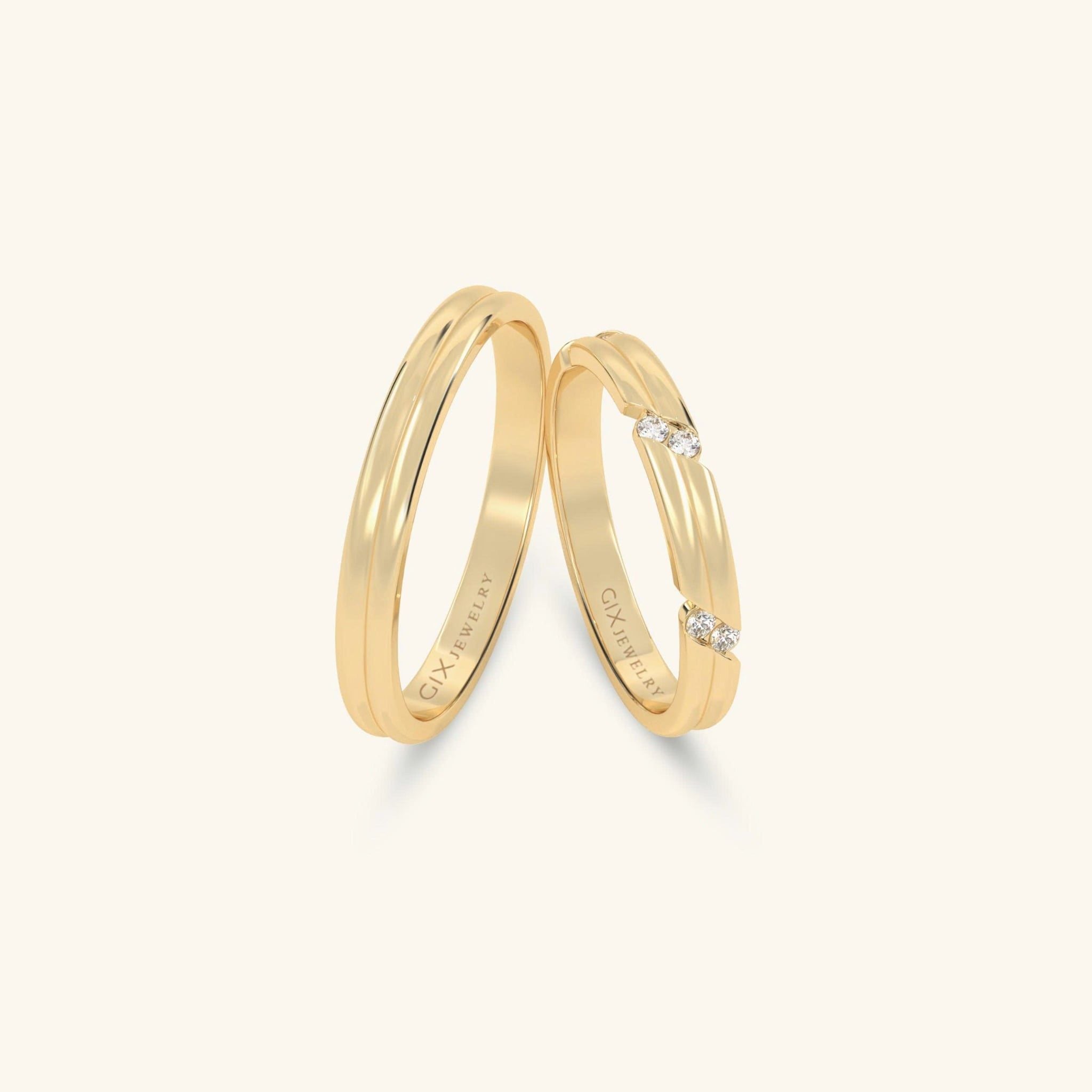  Nhẫn cưới vàng thiết kế riêng - GCR25050182 | Gix Jewel 