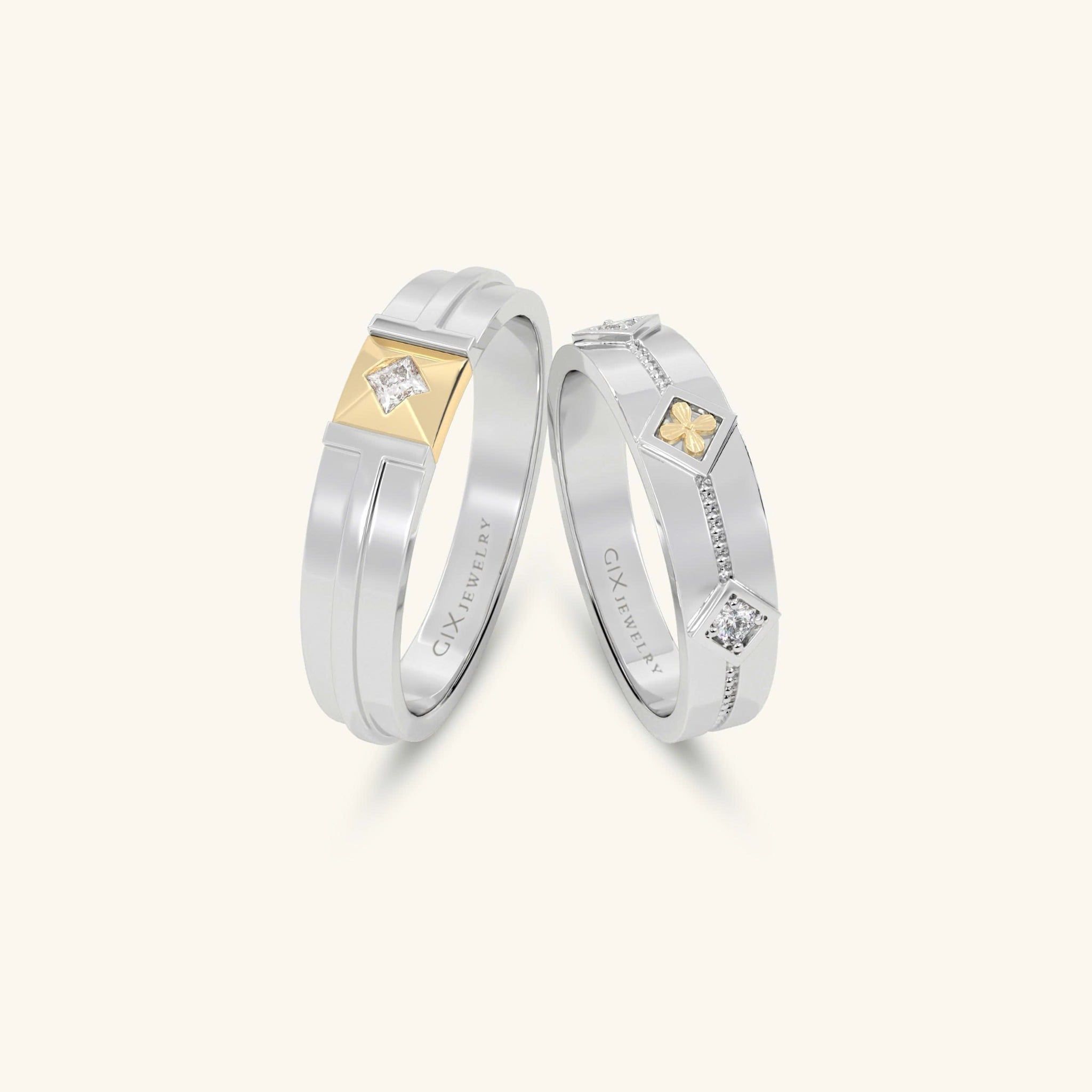  Nhẫn cưới vàng thiết kế riêng - GCR25050201 | Gix Jewel 