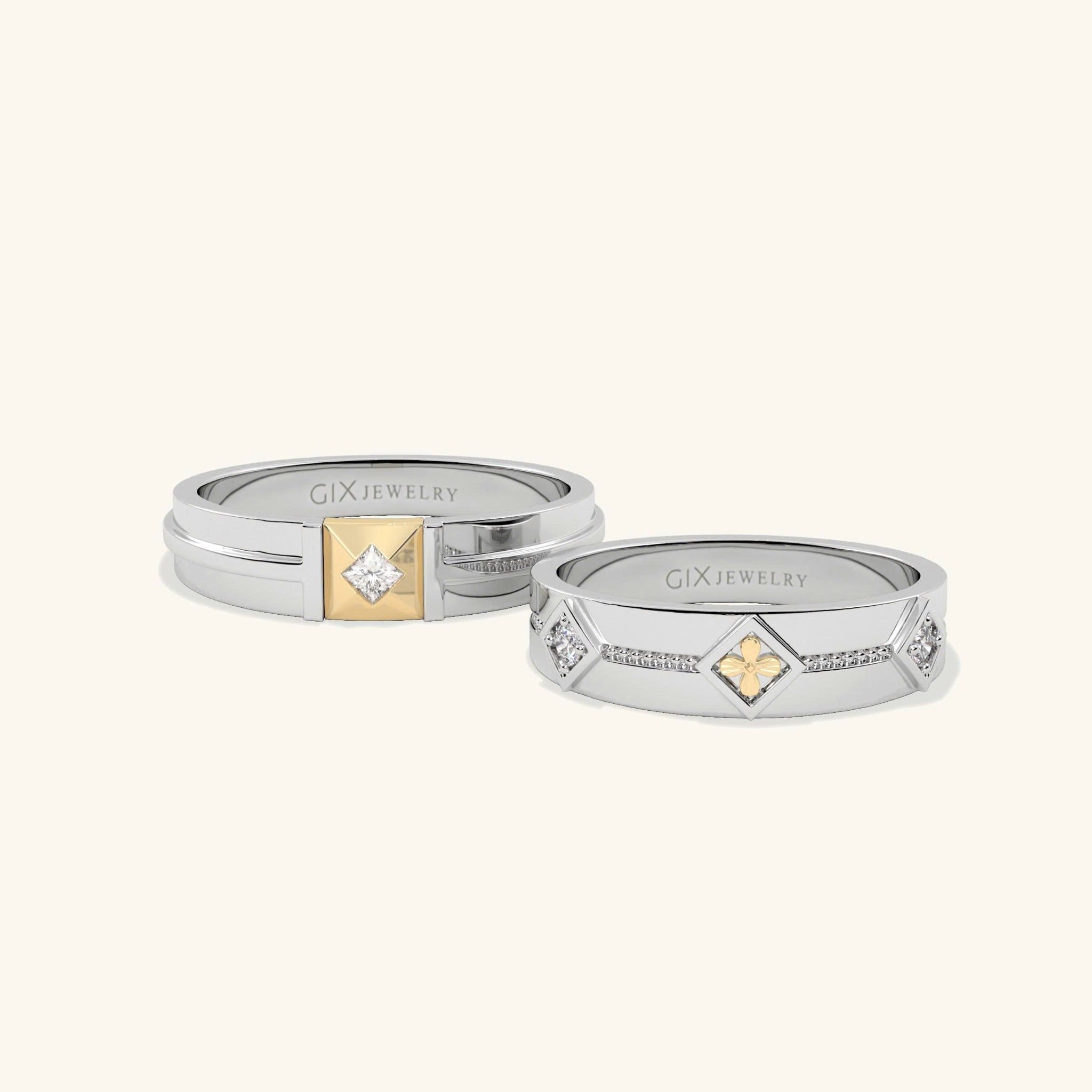  Nhẫn cưới vàng thiết kế riêng - GCR25050201 | Gix Jewel 