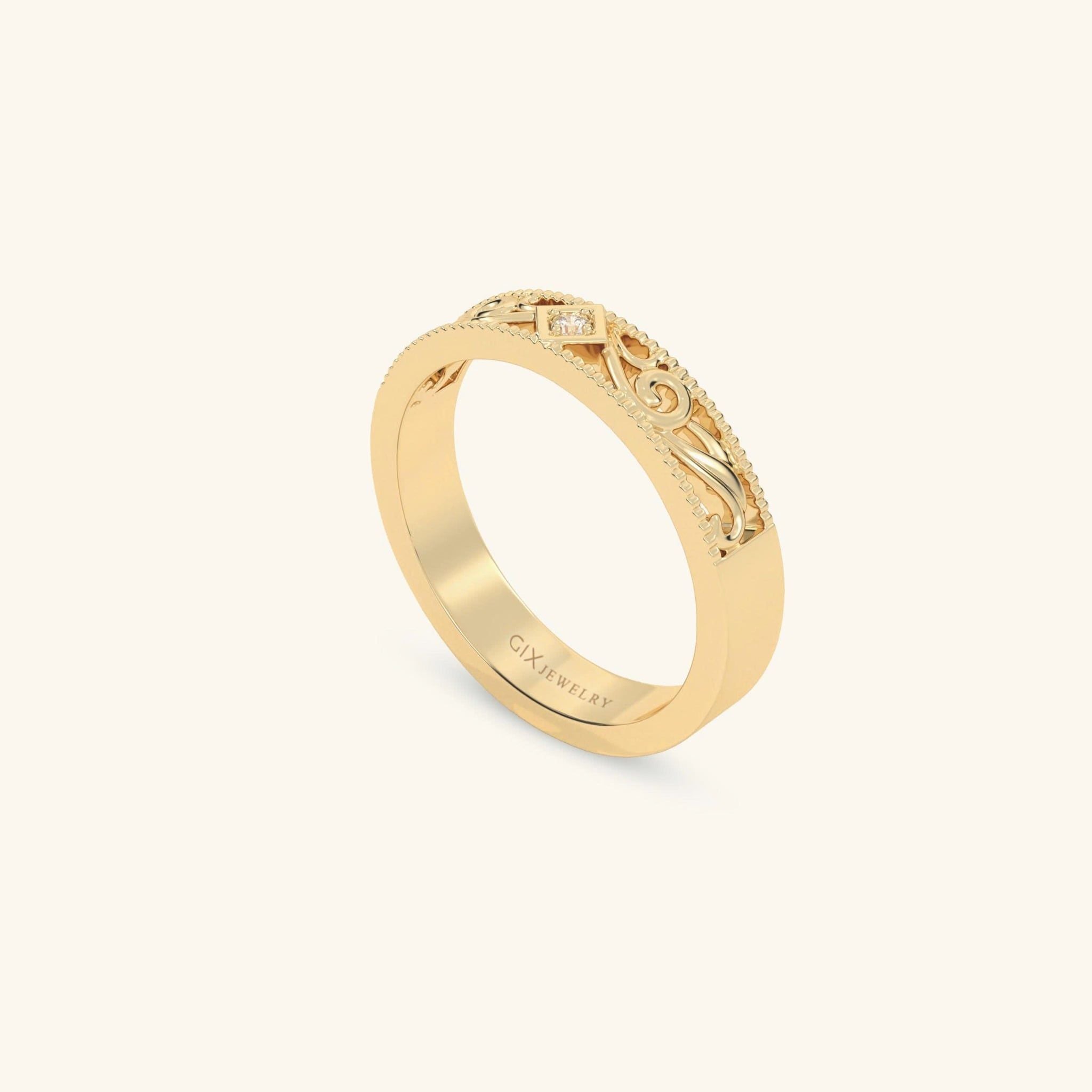  Nhẫn cưới vàng thiết kế riêng - GCR25050204 | Gix Jewel 