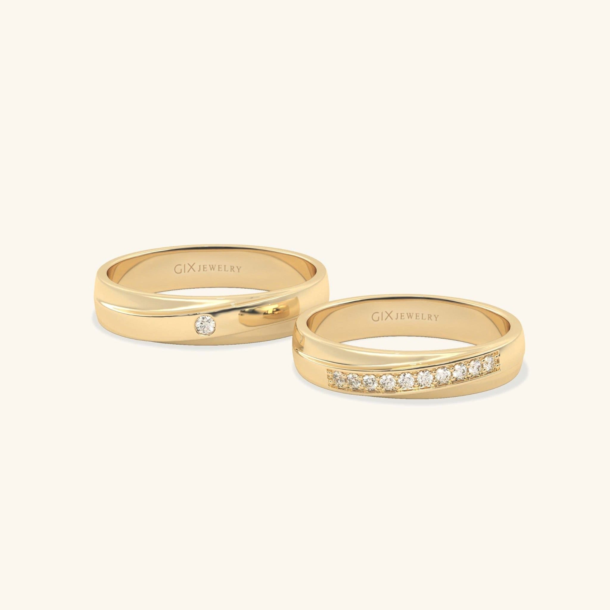  Nhẫn cưới vàng thiết kế riêng - GCR25050218 | Gix Jewel 
