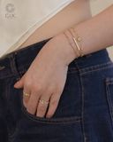  Lắc tay kim cương sợi mảnh vàng tây 18k & bạc 925 đẹp | Gix Jewel 