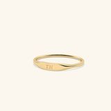  Nhẫn signet nam nữ bạc & vàng 18k - GNN25050162 | Gix Jewel 