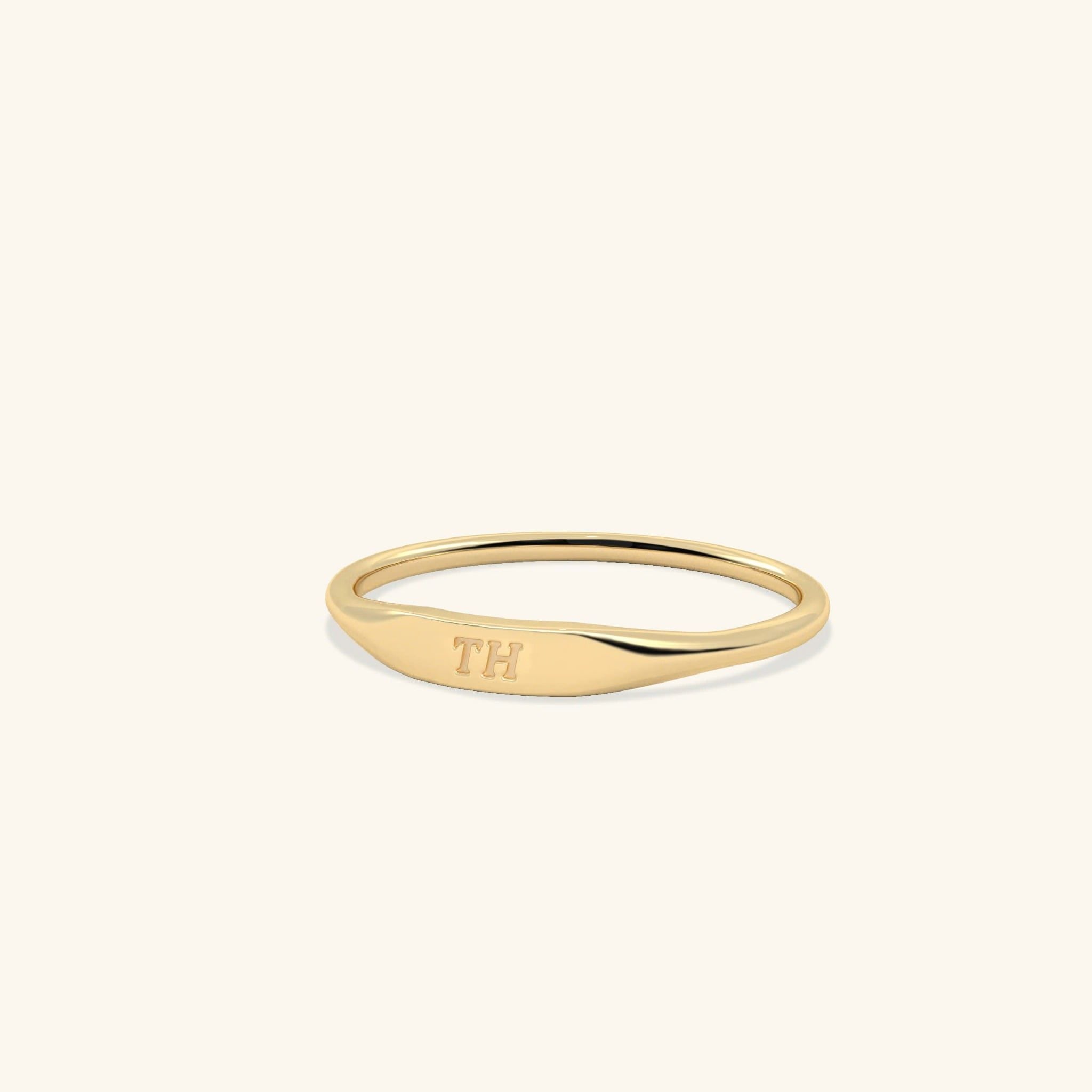  Nhẫn signet nam nữ bạc & vàng 18k - GNN25050162 | Gix Jewel 