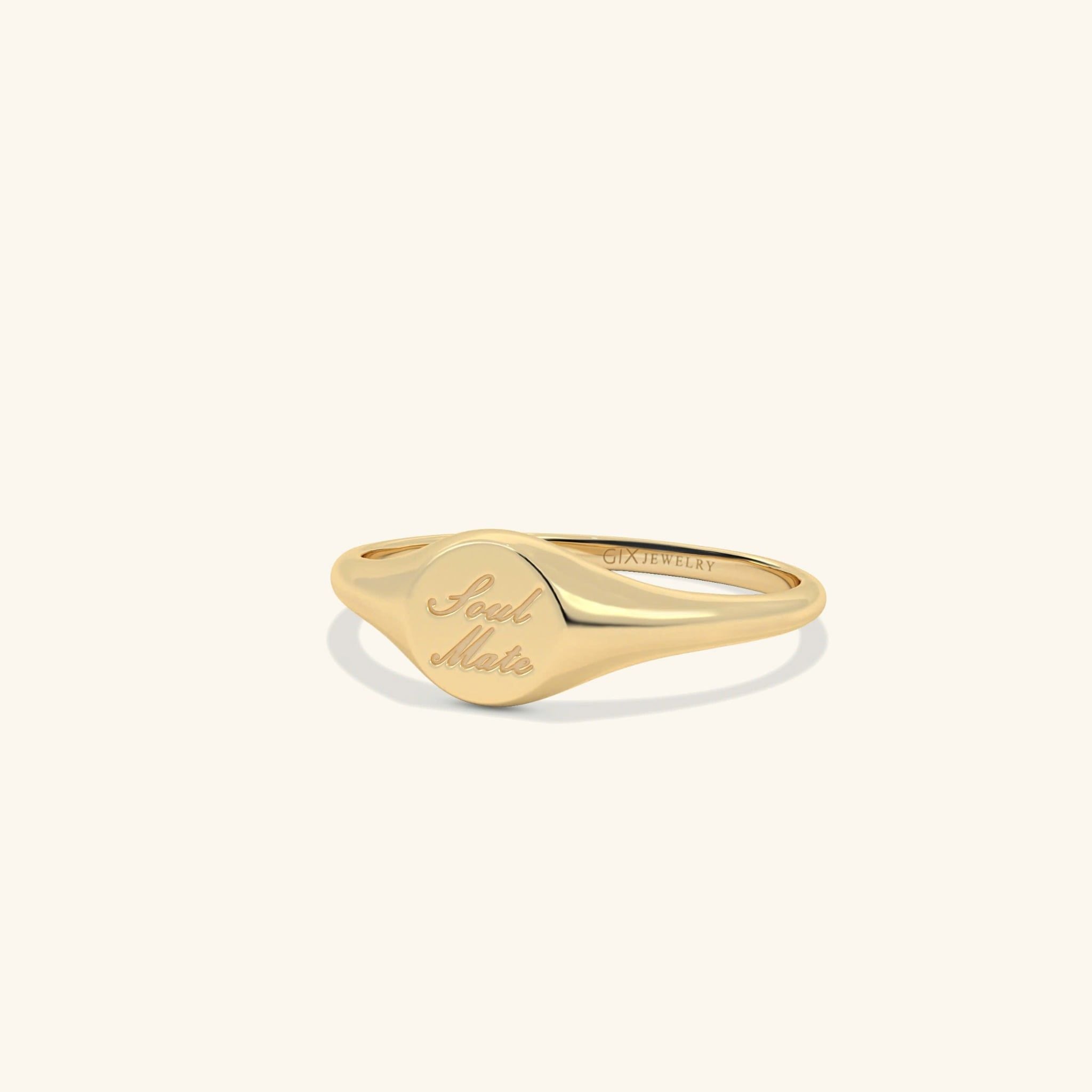  Nhẫn signet nam nữ bạc & vàng 18k - GNN25050166 | Gix Jewel 