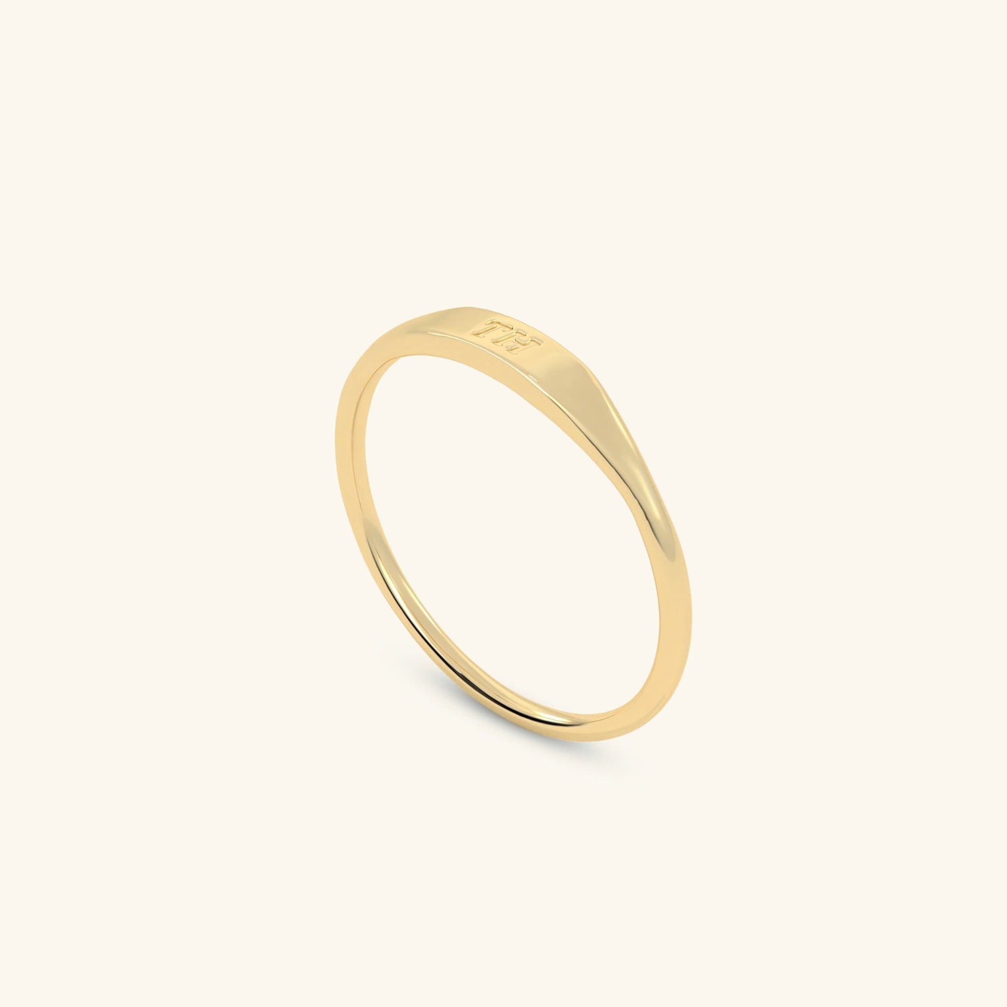  Nhẫn signet nam nữ bạc & vàng 18k - GNN25050162 | Gix Jewel 