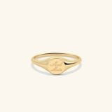  Nhẫn signet nam nữ bạc & vàng 18k - GNN25050166 | Gix Jewel 