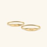  Nhẫn signet nam nữ bạc & vàng 18k - GNN25050162 | Gix Jewel 