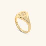  Nhẫn signet nam nữ bạc & vàng 18k - GNN25050160 | Gix Jewel 