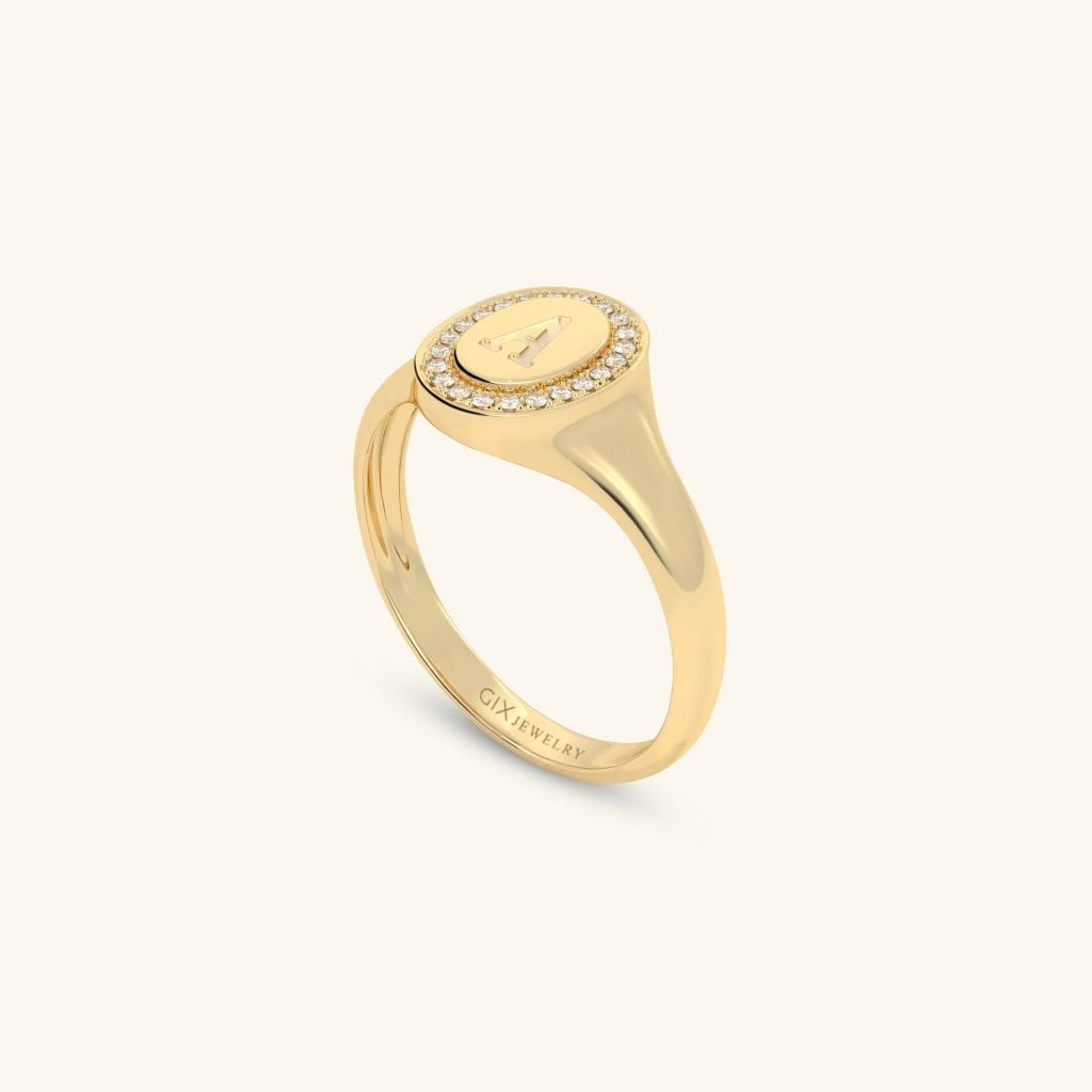  Nhẫn signet nam nữ bạc & vàng 18k - GNN25050163 | Gix Jewel 