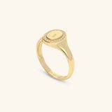  Nhẫn signet nam nữ bạc & vàng 18k - GNN25050163 | Gix Jewel 