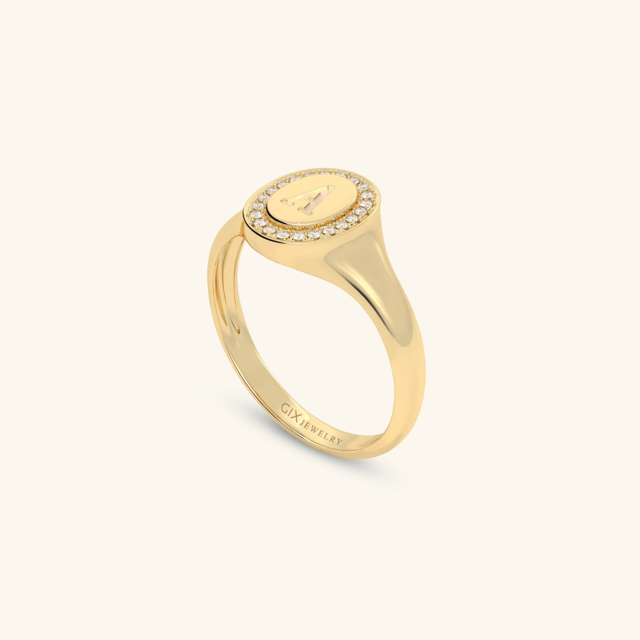  Nhẫn signet nam nữ bạc & vàng 18k - GNN25050163 | Gix Jewel 