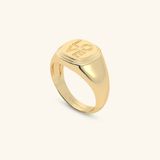  Nhẫn signet nam nữ bạc & vàng 18k - GNN25050165 | Gix Jewel 