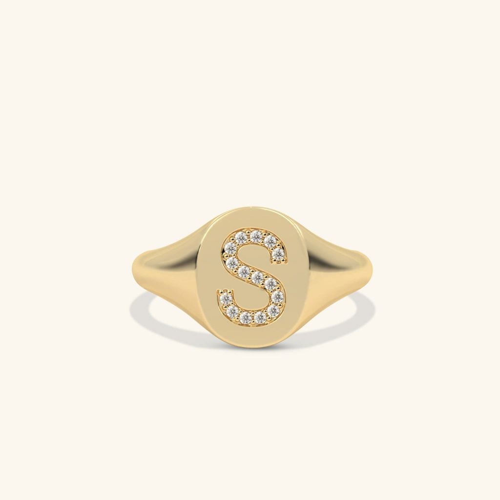  Nhẫn signet nam nữ bạc & vàng 18k - GNN25050160 | Gix Jewel 