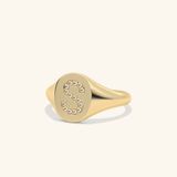  Nhẫn signet nam nữ bạc & vàng 18k - GNN25050160 | Gix Jewel 