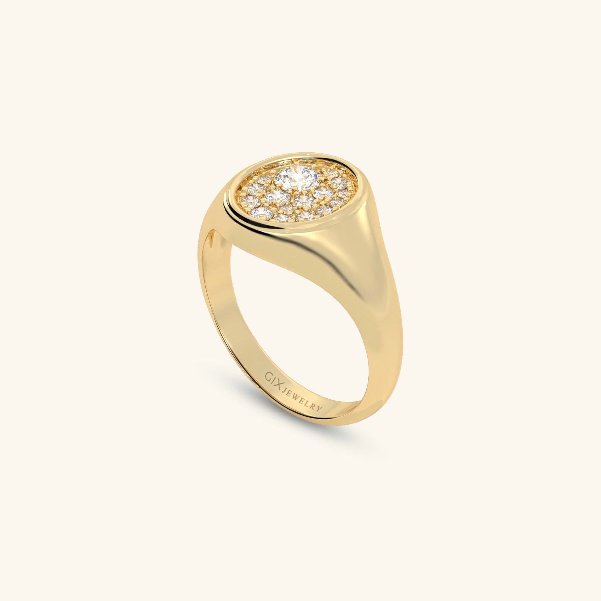  Nhẫn signet nam nữ bạc & vàng 18k - GNN25050164 | Gix Jewel 