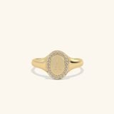  Nhẫn signet nam nữ bạc & vàng 18k - GNN25050163 | Gix Jewel 