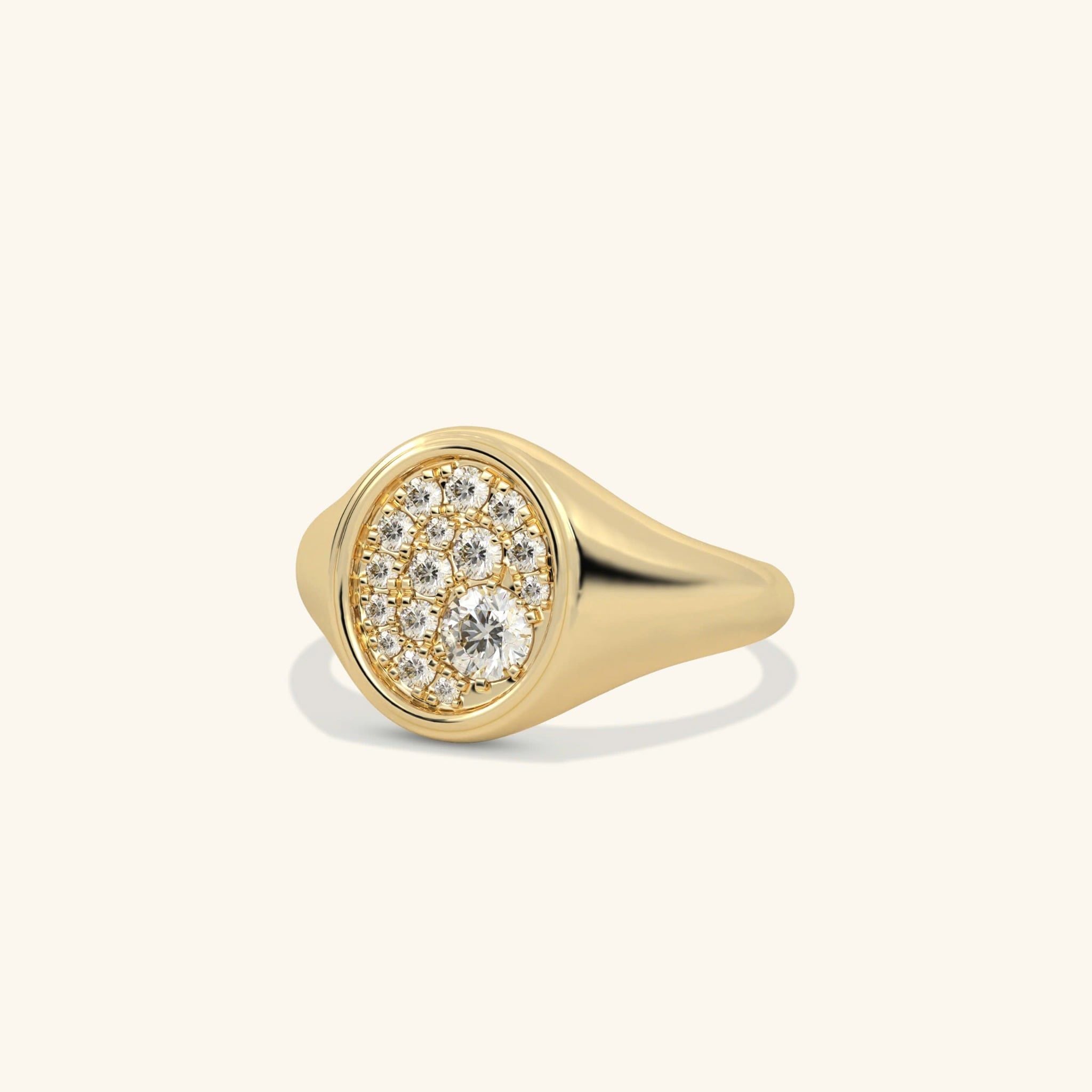  Nhẫn signet nam nữ bạc & vàng 18k - GNN25050164 | Gix Jewel 