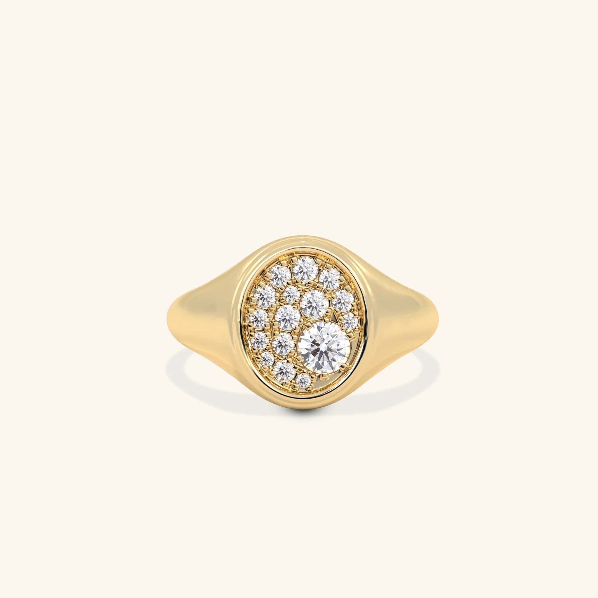  Nhẫn signet nam nữ bạc & vàng 18k - GNN25050164 | Gix Jewel 