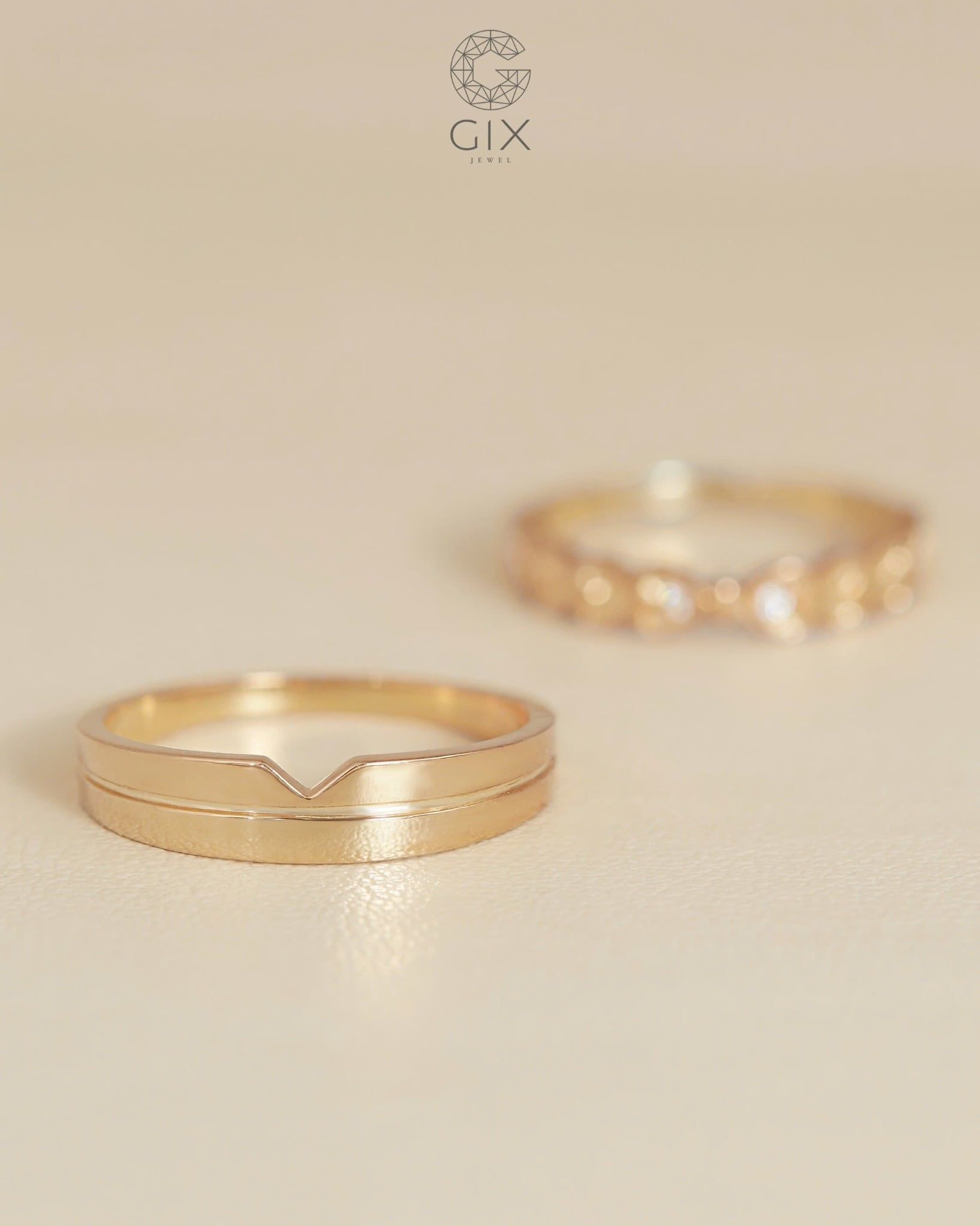  Nhẫn cưới vàng thiết kế riêng - GCR25050178 | Gix Jewel 