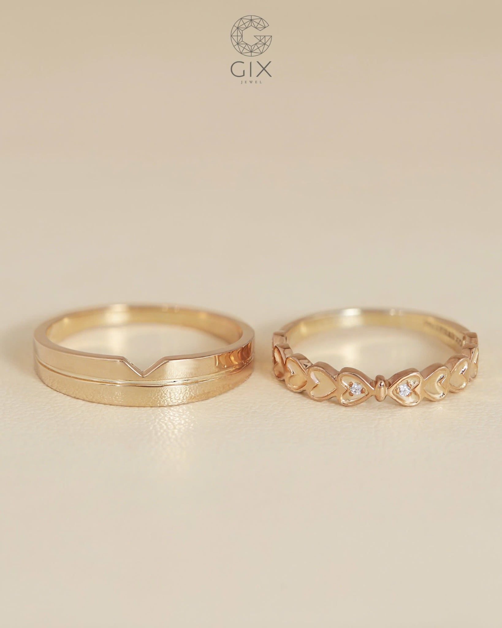  Nhẫn cưới vàng thiết kế riêng - GCR25050178 | Gix Jewel 